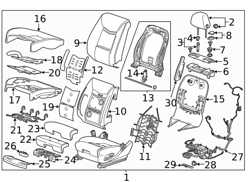 Driver Seat Components for 2013 Cadillac XTS #0