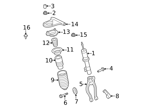 Struts & Components for 2010 Mercury Milan #0