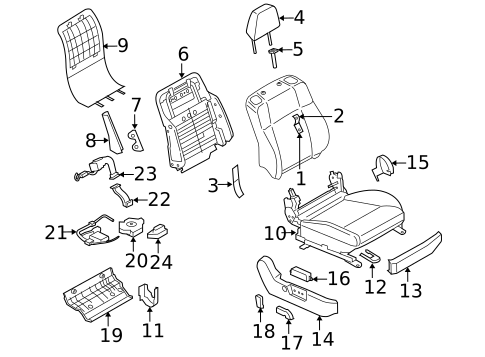 Front Seat Components for 2008 INFINITI M35 #0