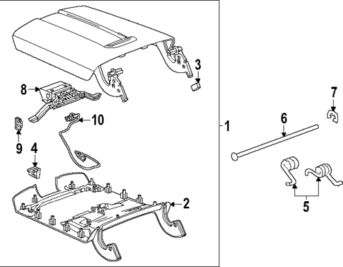 Center Console for 2025 Cadillac Escalade #2