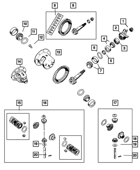 Differential and Housing for 2001 Jeep Wrangler #0