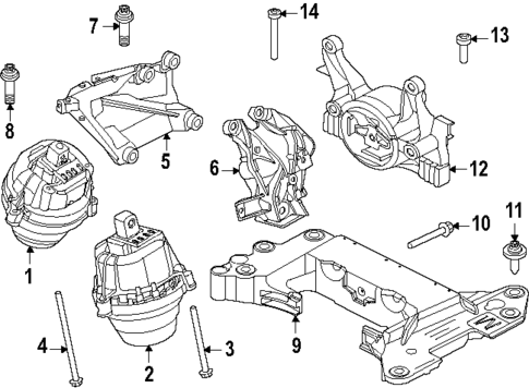 Engine & Trans Mounting for 2025 BMW 530i #0