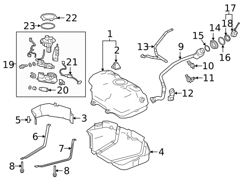 Fuel System Components for 2023 Lexus ES300h #0