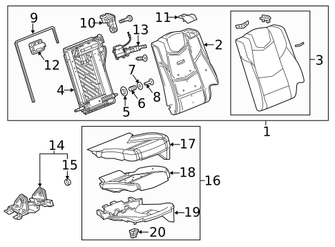 Rear Seat Components for 2015 Cadillac ELR #0