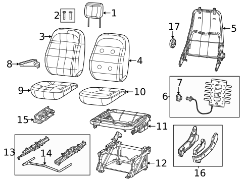 Front Seat Components for 2022 Ram ProMaster 2500 #0