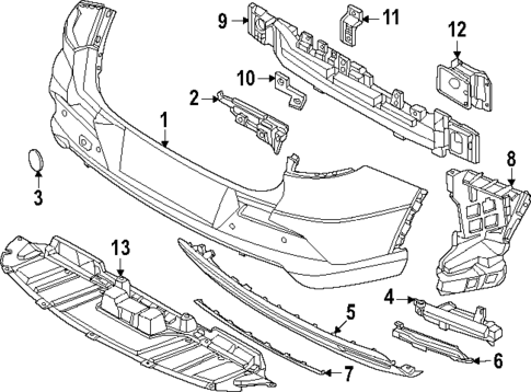 Bumper & Components - Rear for 2024 Genesis Electrified GV70 #0