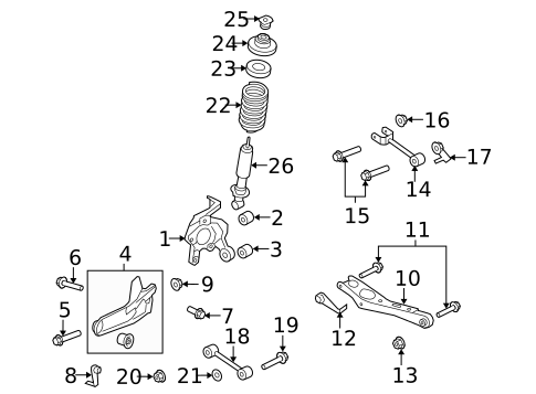 Rear Suspension for 2009 Mercury Mountaineer #0
