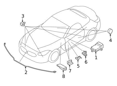 Air Bag Components for 2022 BMW 430i Gran Coupe #5