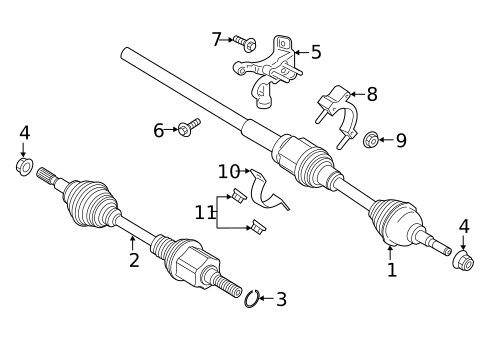 CV Components for 2017 Lincoln Continental #1