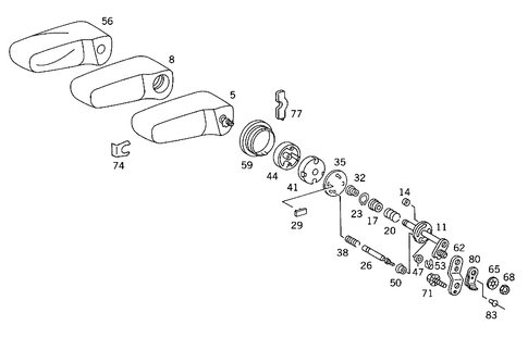 Folding Armrest for 1988 Mercedes-Benz 560SEL #0