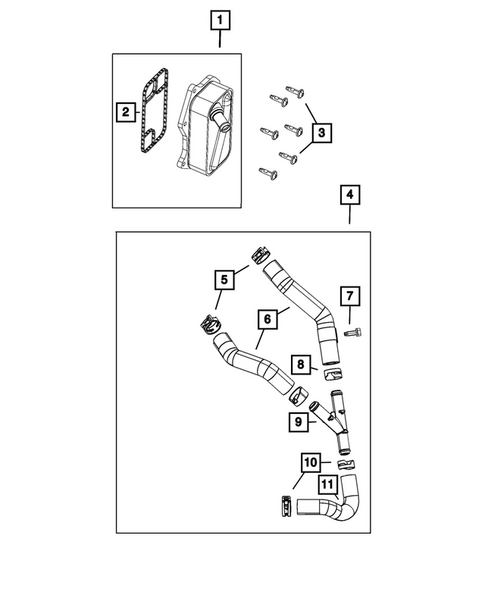Engine Oil Cooler for 2019 Jeep Wrangler #1