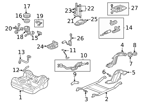 Fuel System Components for 2003 Honda Civic #0