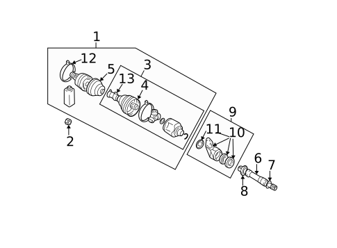 Drive Axles for 2006 Mitsubishi Lancer #0