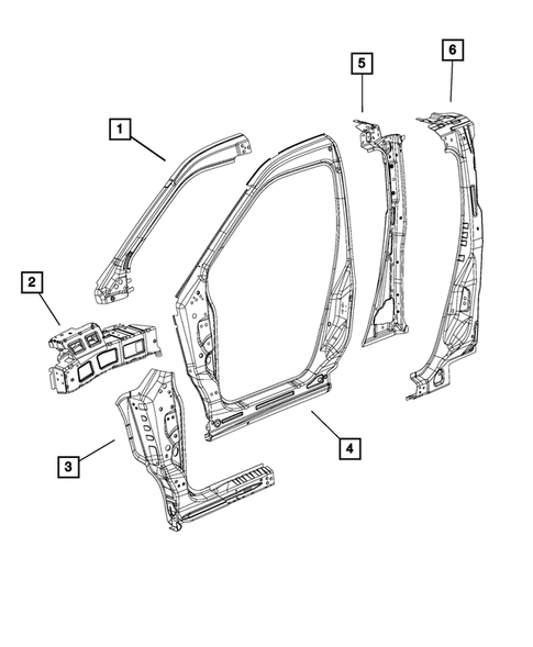 Aperture Panel and Pillar Supports for 2017 Ram ProMaster City #2
