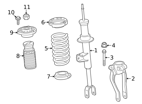 Struts & Components for 2021 BMW 530i #5