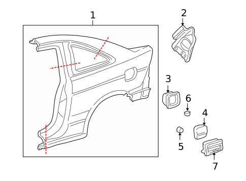 Quarter Panel & Components for 2005 Honda Civic #0