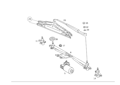 Pane Wiper for 1999 Mercedes-Benz ML 320 #0