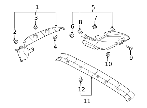 Interior Trim - Quarter Panels for 2023 Subaru Outback #1