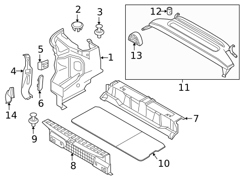 Interior Trim - Rear Body for 2020 Mini Cooper #1