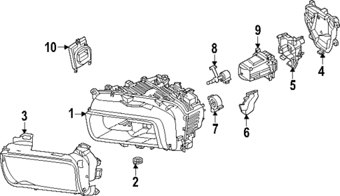 Headlamp Components for 2024 Porsche Macan #1