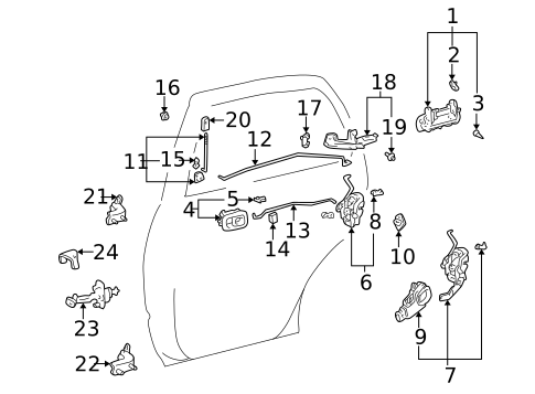 Rear Door for 1997 Toyota 4Runner #0