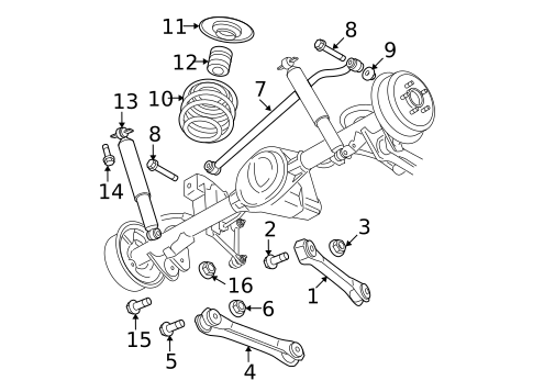 Rear Suspension for 2009 Jeep Wrangler #2