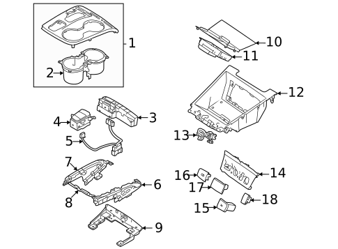 Console for 2023 Hyundai Tucson #1