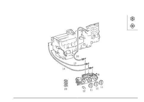 Heating/Air-Conditioner Operating Unit for 1999 Mercedes-Benz ML 320 #1