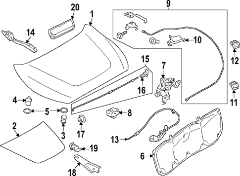 Hood & Components for 2024 Subaru Crosstrek #0