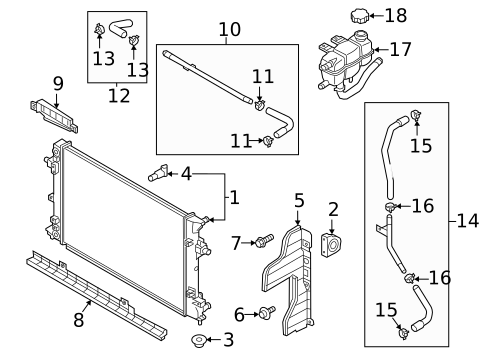 Radiator & Components for 2019 Hyundai Ioniq #0
