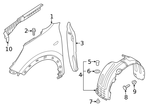 Fender & Components for 2022 Kia Niro #0