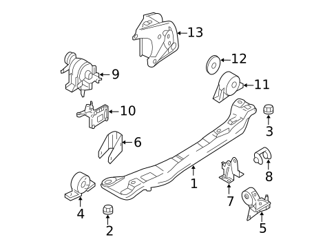 Engine & Trans Mounting for 2005 Nissan Sentra #1