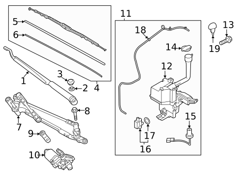 Wiper & Washer Components for 2009 Kia Rondo #14