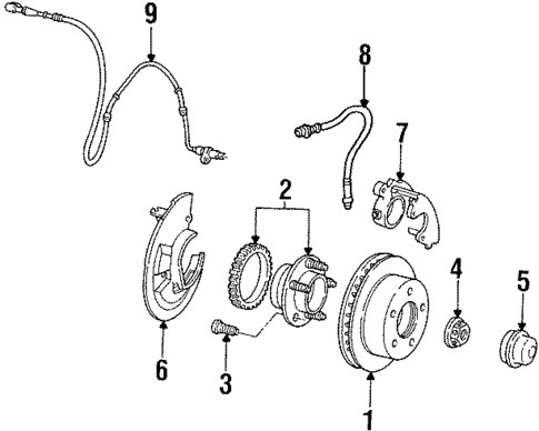 Front Brakes for 1995 Ford Crown Victoria #0