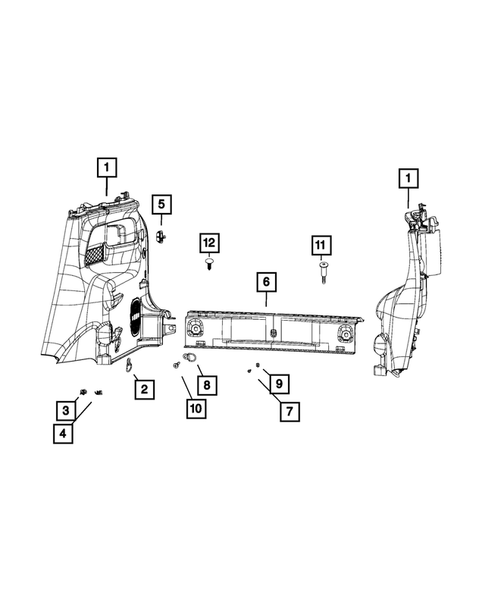 Panels-Moldings-Scuff Plates, Pillar, Cowl, 1/4 Panel Trim and Cargo Covers for 2019 Fiat 500L #1