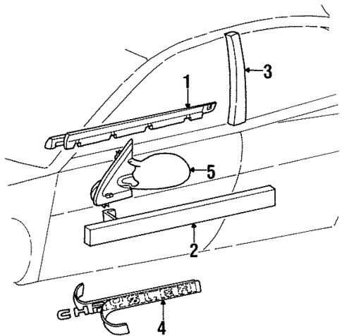 Outside Mirrors for 1999 Chrysler Cirrus #0