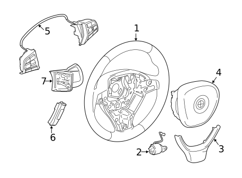 Steering Wheel for 2016 BMW 535d #2