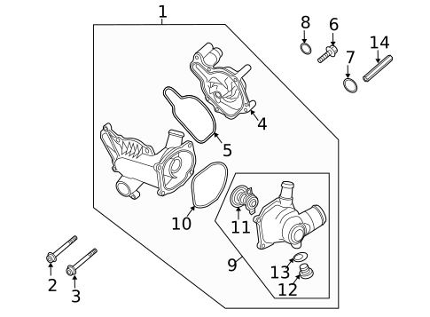 Water Pump for 2009 Audi S5 #0