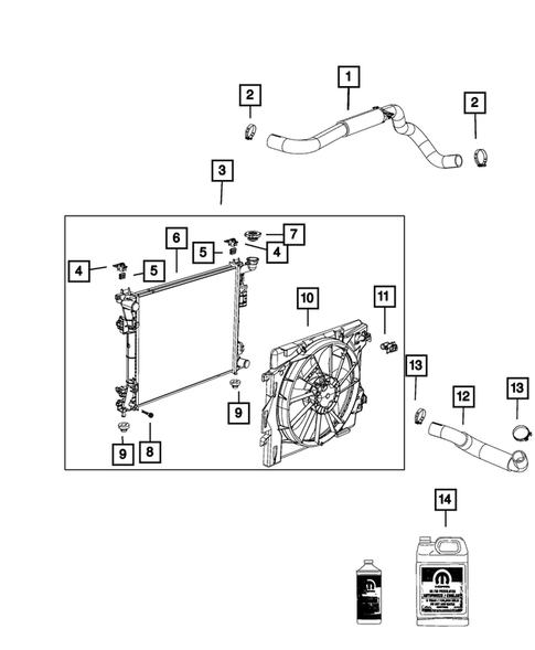 Radiator and Related Parts; Charge Air Cooler for 2018 Dodge Grand Caravan #1