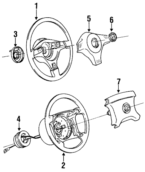 Air Bag Components for 1991 BMW 850i #1