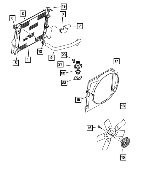 Radiator and Related Parts for 2003 Dodge Dakota #0