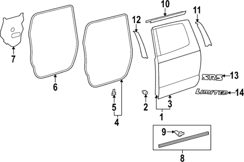 Exterior Trim - Rear Door for 2025 Toyota Tundra #1