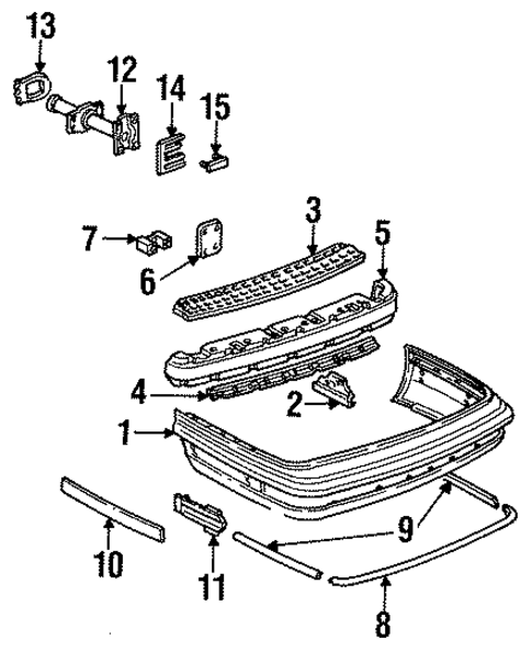 Bumper & Components - Rear for 1991 Buick Park Avenue #0