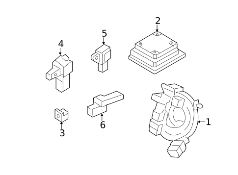 Air Bag Components for 2017 Ford Fusion #1