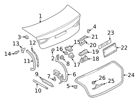 Lid & Components for 2017 Audi A3 Sportback e-tron #0