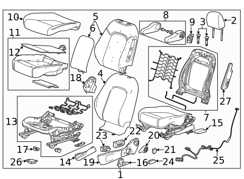Driver Seat Components for 2019 Buick Encore #0