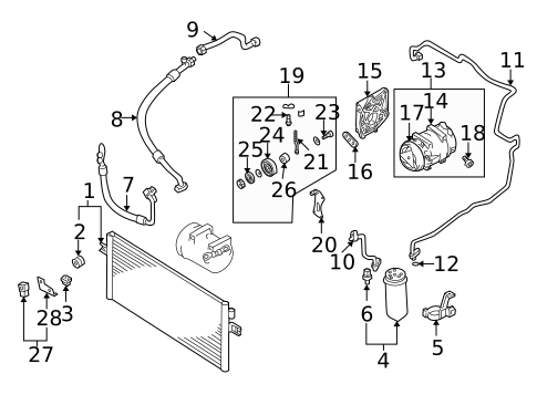 Condenser, Compressor & Lines for 2001 INFINITI I30 #0
