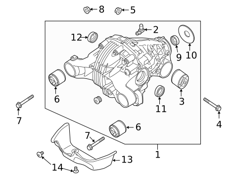 Axle & Differential for 2012 Porsche Panamera #1