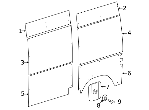 Interior Trim - Side Panel for 2019 Mercedes-Benz Sprinter 4500 #9