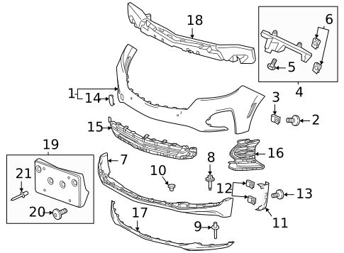 Bumper & Components - Front for 2022 Chevrolet Equinox #0